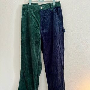 PacSun Two-Tone Blue and Green 💙💚 Corduroy Pants
